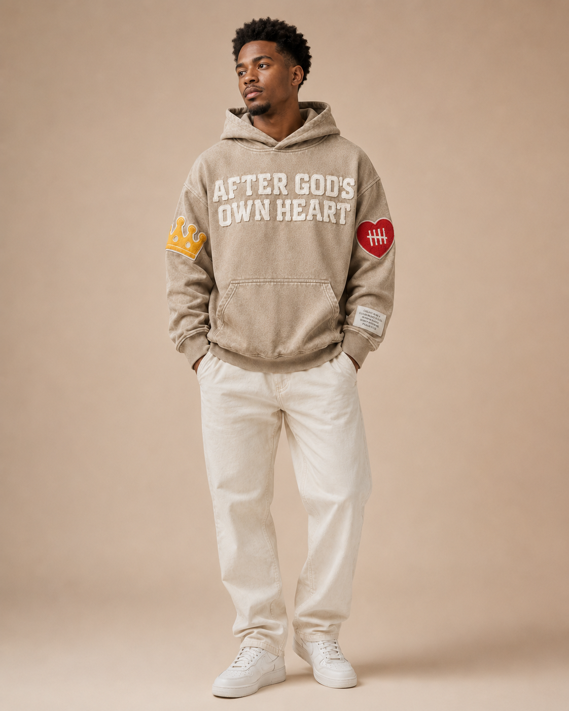 After God’s Own Heart Premium Hoodie Vintage Sand (PRE-ORDER)
