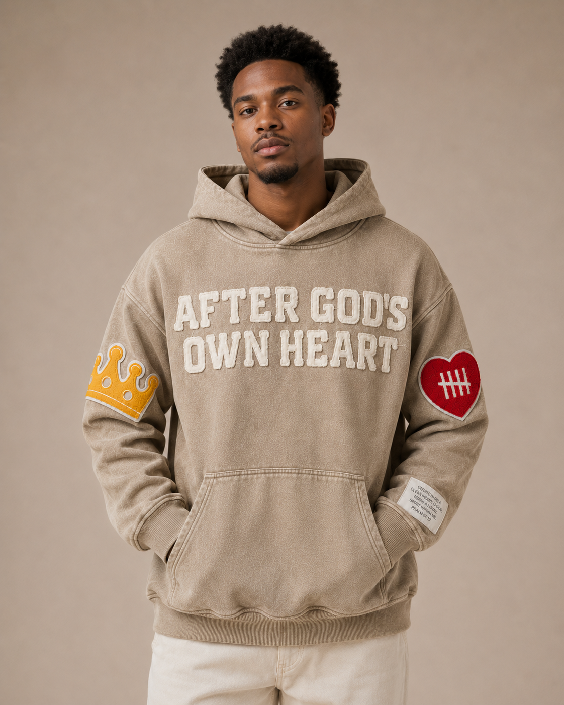 After God’s Own Heart Premium Hoodie Vintage Sand (PRE-ORDER)