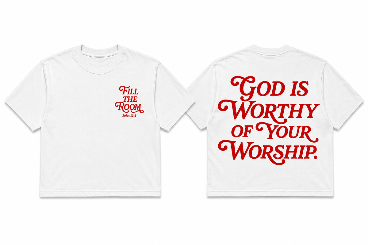 Fill the Room Tee - White/Red