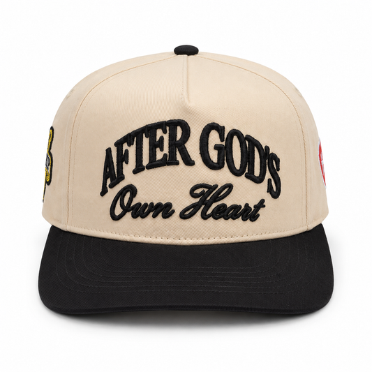 After God's Own Heart Snapback Hat - Cream/Onyx (PRE-ORDER)