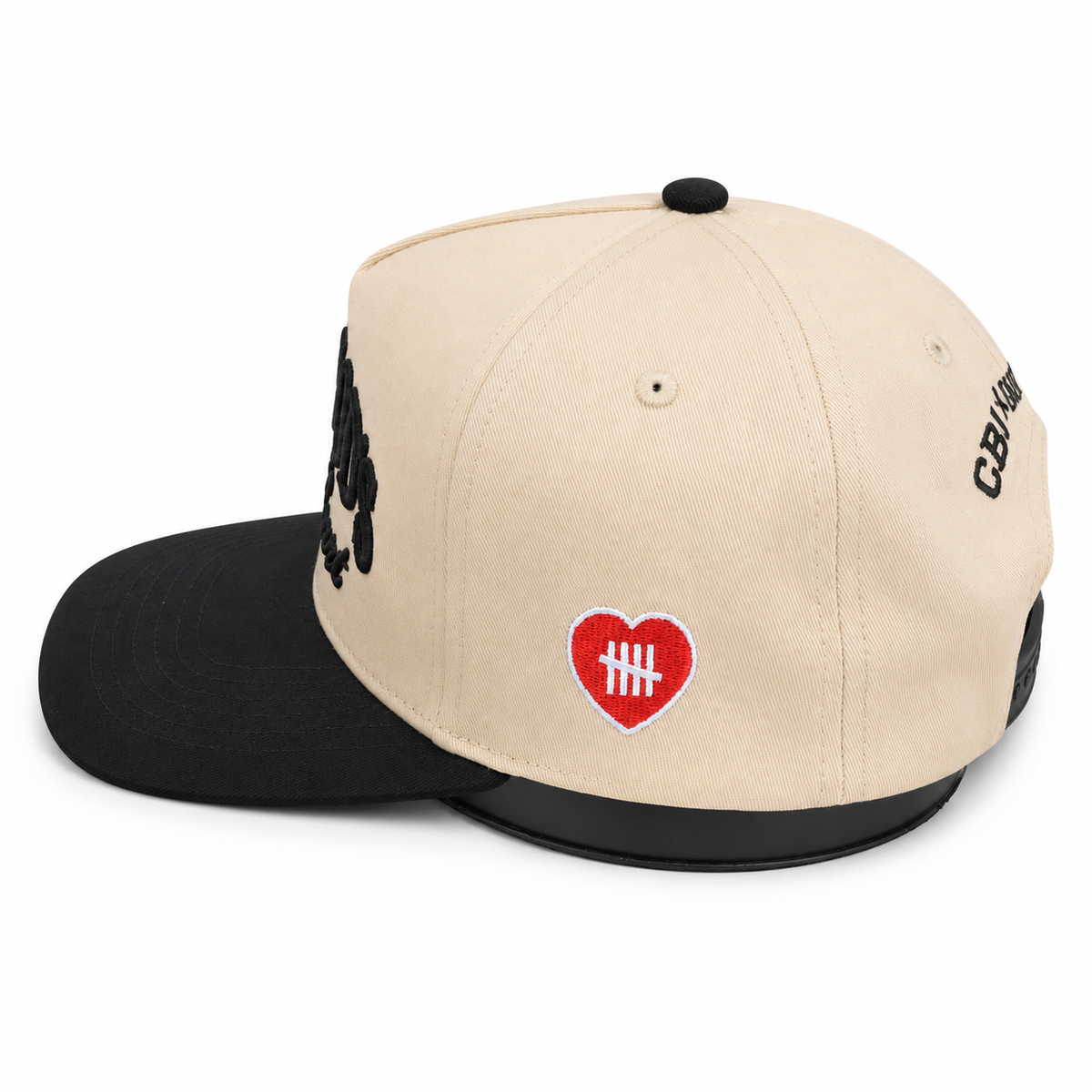 After God's Own Heart Snapback Hat - Cream/Onyx