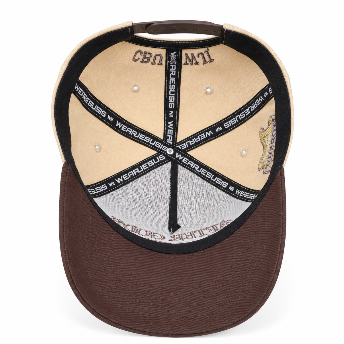 After God's Own Heart Snapback Hat - Cream/Hickory Brown