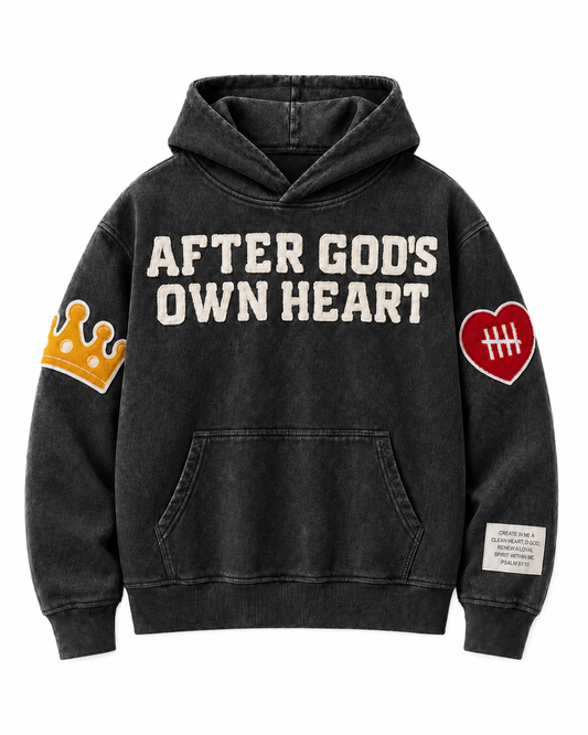 After God's Own Heart Premium Hoodie - Vintage Onyx (PRE-ORDER)