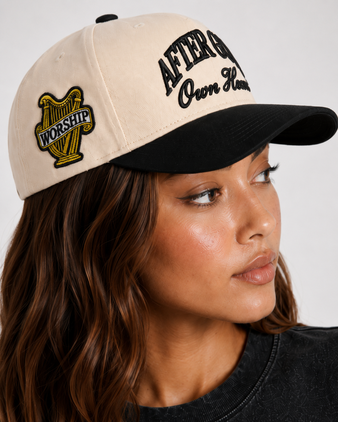 After God's Own Heart Snapback Hat - Cream/Onyx
