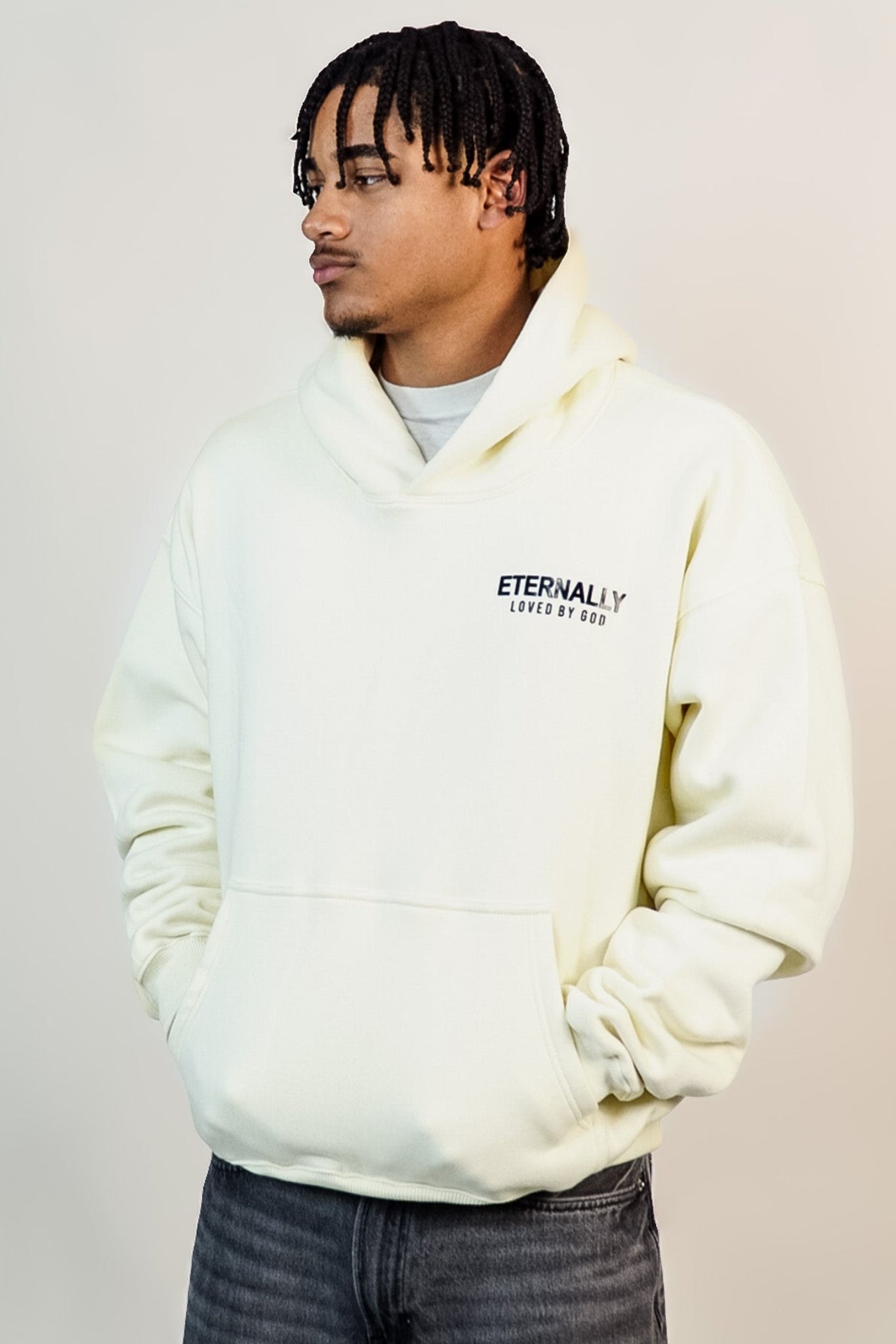 Eternally Loved by God Premium Hoodie (French Vanilla)