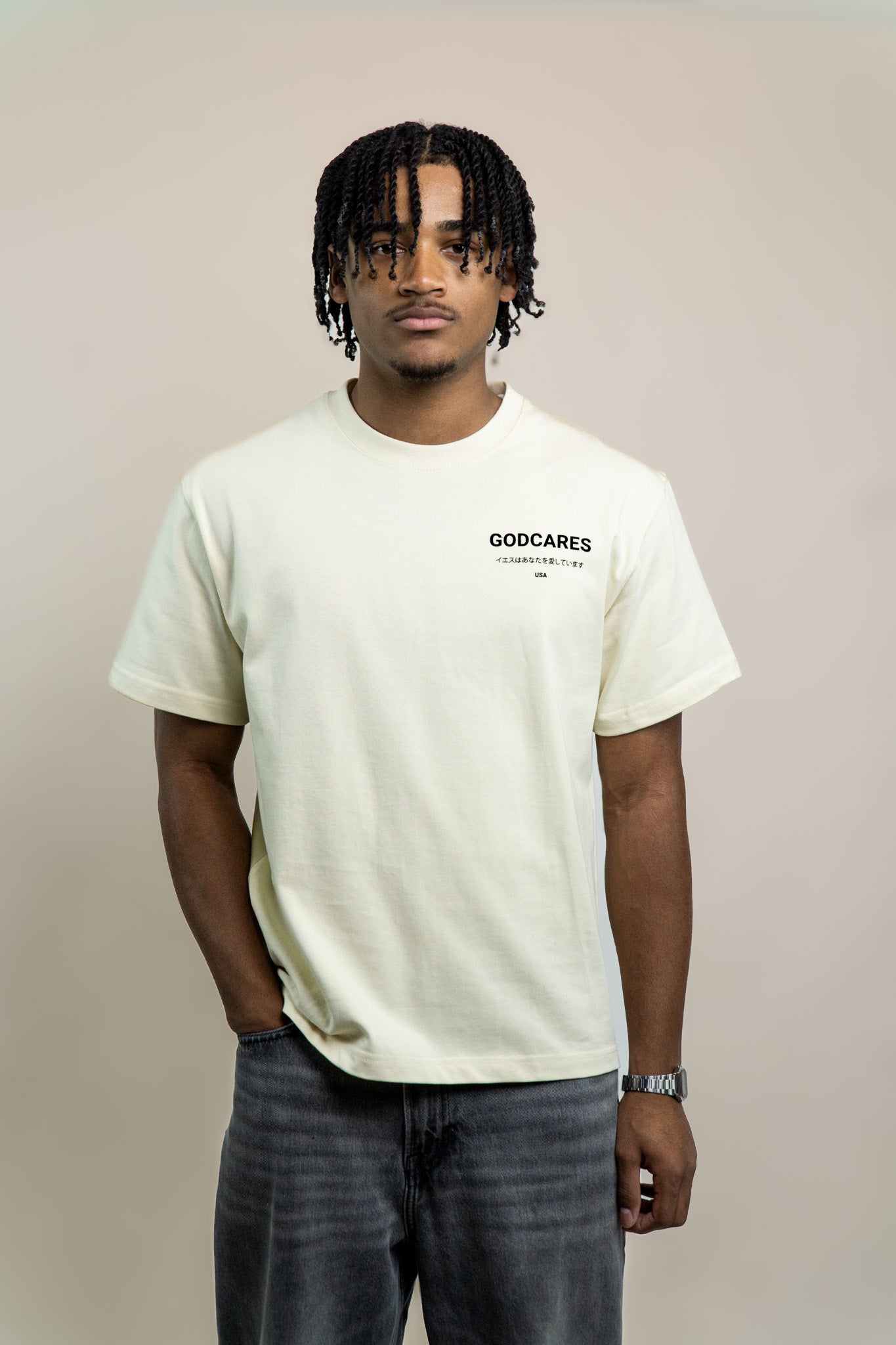 GODCARES™ Premium Tee - French Vanilla (PRE-ORDER)