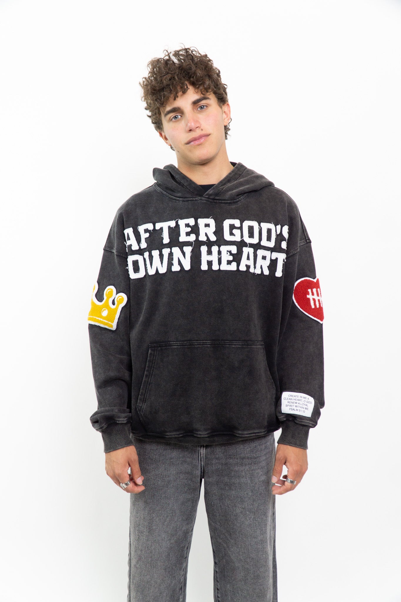 After God's Own Heart Premium Hoodie - Faded Onyx (PRE-ORDER)