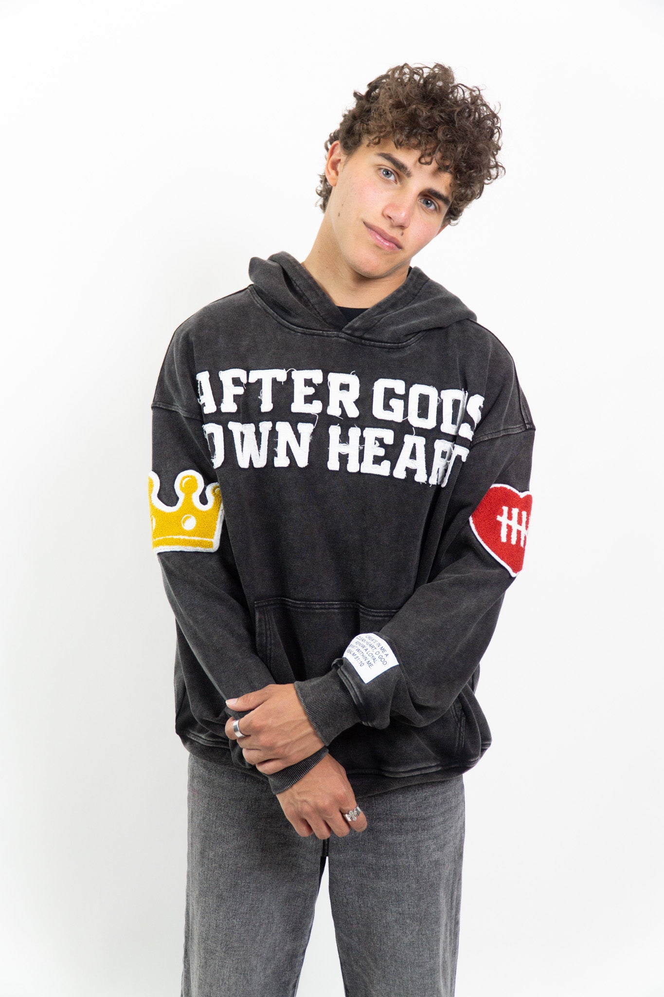 After God's Own Heart Premium Hoodie - Faded Onyx (PRE-ORDER)