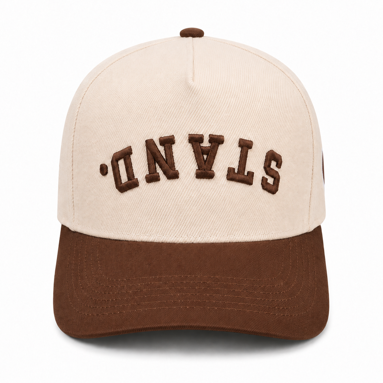STAND. Snapback Hat - Cream/Hickory Brown (PRE-ORDER)