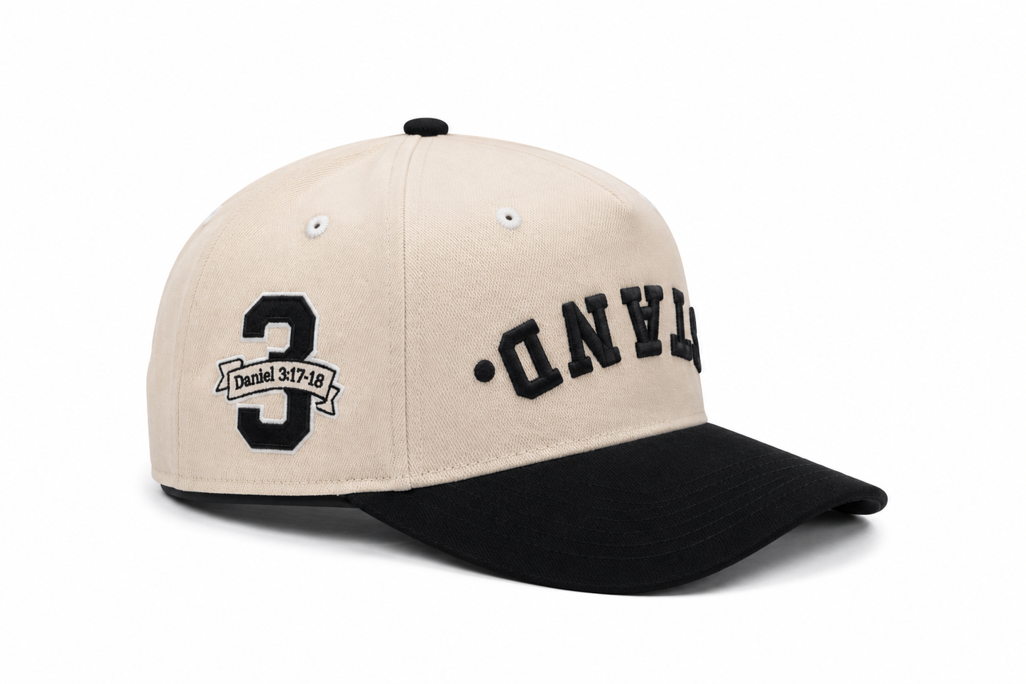 STAND. Snapback Hat - Cream/Onyx (PRE-ORDER)