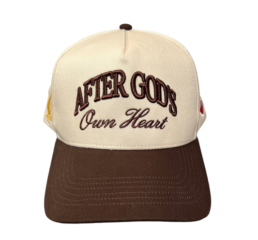 After God's Own Heart Snapback Hat Cream/Brown (PRE-ORDER)