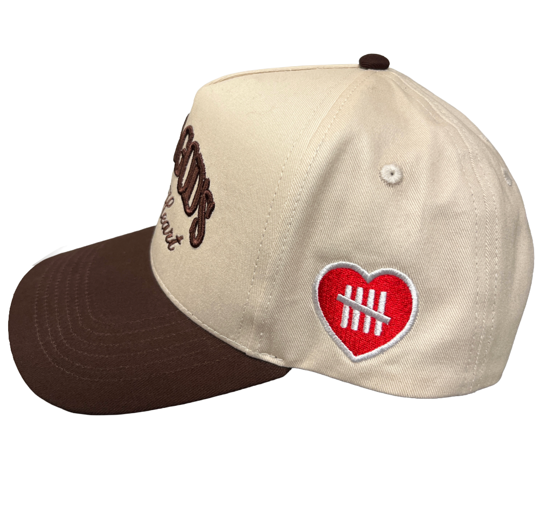 After God's Own Heart Snapback Hat - Cream/Hickory Brown (PRE-ORDER)